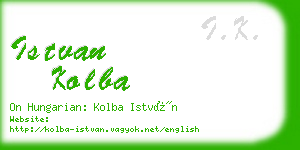 istvan kolba business card